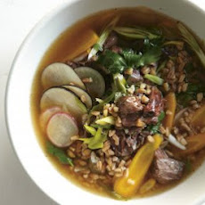 Beef Shin And Farro Soup Recipe