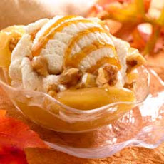 Caramel Apple Walnut Sundaes