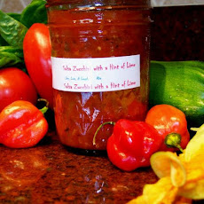 Salsa With  Zucchini With a Hint of Lime