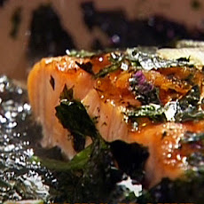Caramelized Salmon with Soba Noodles in a Kakejiro Broth