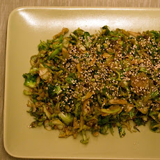Soy, Ginger and Sesame Brussels Sprouts