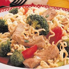 Curly Noodle Pork Supper