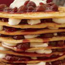 Grape and Cream Cheese Stacked Pancakes