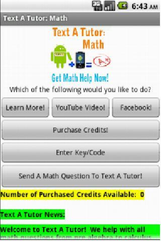 Text A Tutor: Math Tutoring