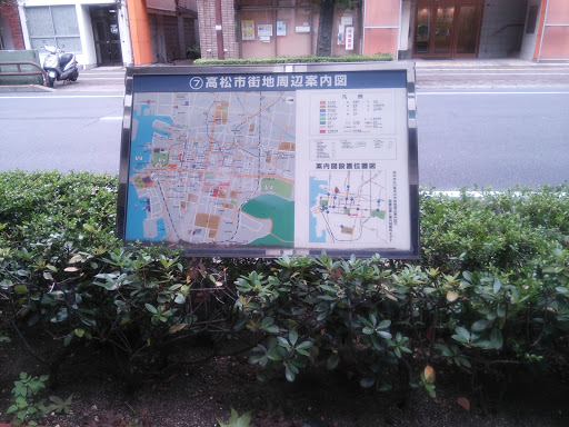 高松市街地周辺案内図７ Map