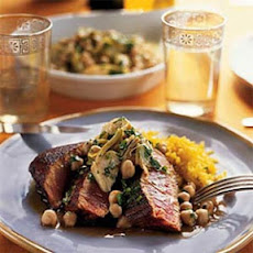 Seared Pimentón-Crusted Tuna with Chickpea Artichoke Salad