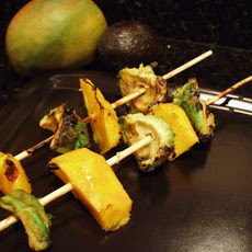 BBQ Mango & Avocado Skewers