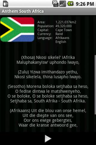 National Anthem South Africa