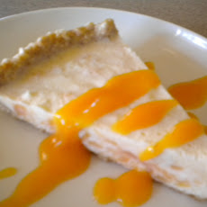 Peachy Cream Cheese Ice Cream Pie