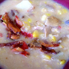 Smoked Chicken, Wild Mushroom and Corn Chowder