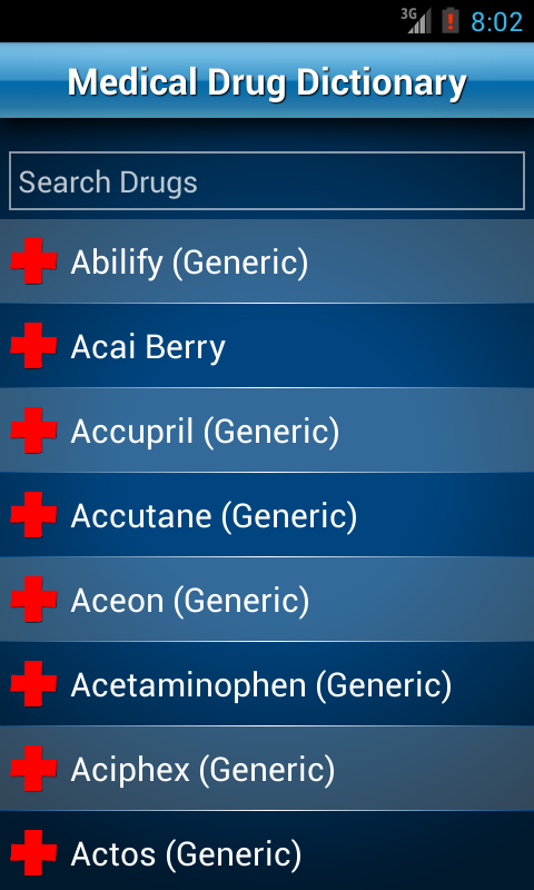 Android application Drugs Dictionary Medical screenshort