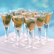 Tomato Ginger Gelée Clam Shooters