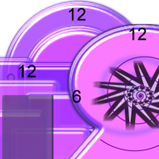 Crazy Clock Purple Mix Shapes LOGO-APP點子