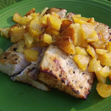 Grilled Swordfish With Pineapple-Plantain Chutney
