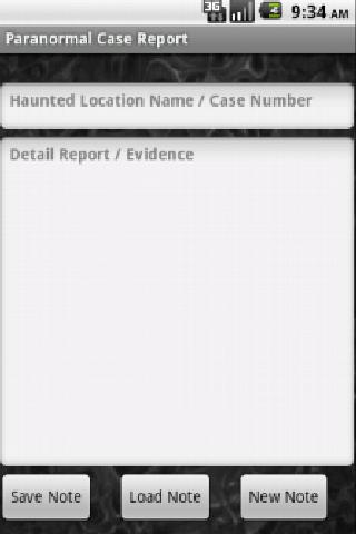 Paranormal Case Report