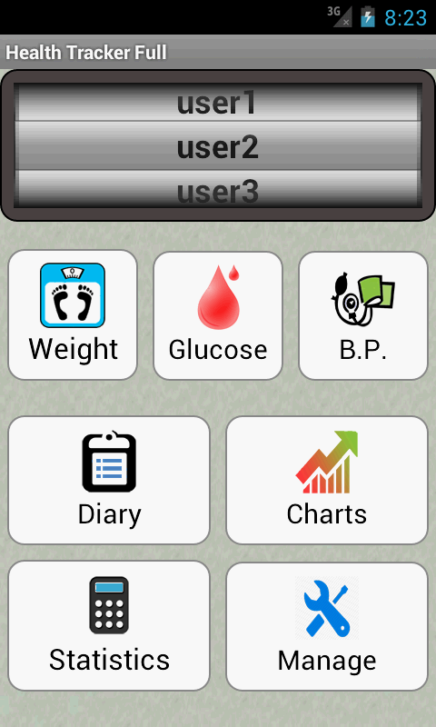 Android application Health Tracker Full screenshort