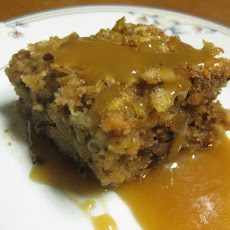 October Apple Cake With Hot Caramel Sauce