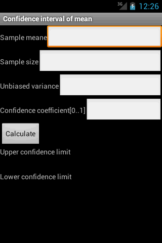 【免費生產應用App】Confidence Interval of Mean-APP點子