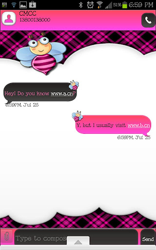 【免費個人化App】GO SMS - Hot Pink Sting-APP點子