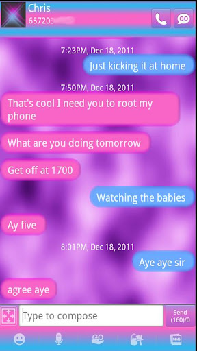 Candy Clouds Go SMS Pro Theme