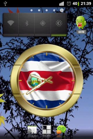 Costa Rica flag clocks