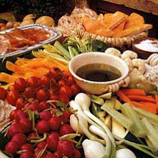 Fresh Vegetable Platter with Olive Oil Dip
