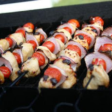 Mini Tomato, Onion & Chicken Kabobs