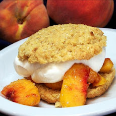 Peaches and Cream Shortcakes with Cornmeal-orange Biscuits