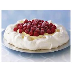 Creamy Vanilla Raspberry Pavlova