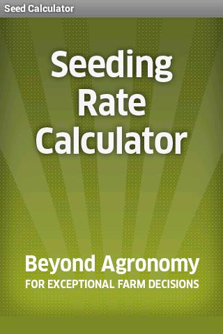 Seed Calculator