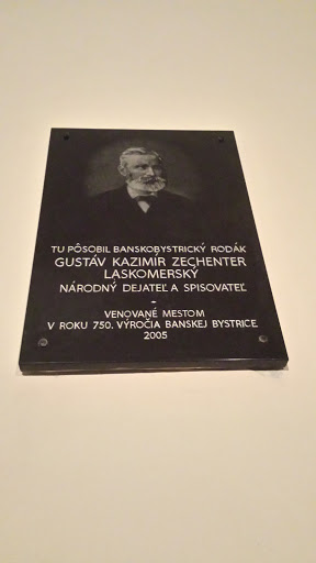 Pamatna Tabula: Gustav Kazimir Zechender Laskomersky