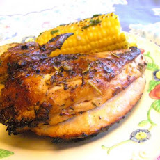 Roasted Halved Chicken With Garlic-Herb Paste