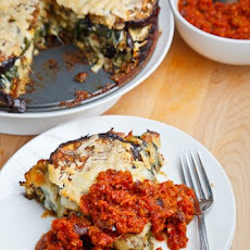 Eggplant Tortino in a Kalamata Olive Marinara Sauce
