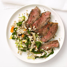Grilled Steak With Barley Salad