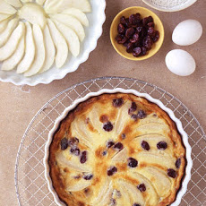 Pear and Dried Cherry Clafouti