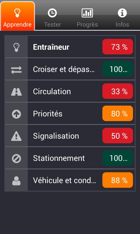Android application iThéorie France - Ton permis screenshort