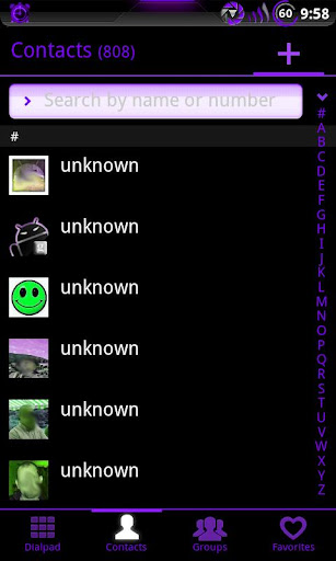 Go Contacts DeepPurple - Free