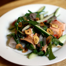 Dinner Tonight: Seared Salmon Salad with Roasted Shallot and Chile Dressing