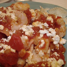 Garides Youvetsi - Shrimp With Feta