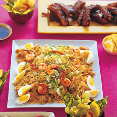 Rice Noodles with Chicken, Pork, and Shrimp