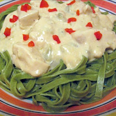 Green Chile Chicken Alfredo