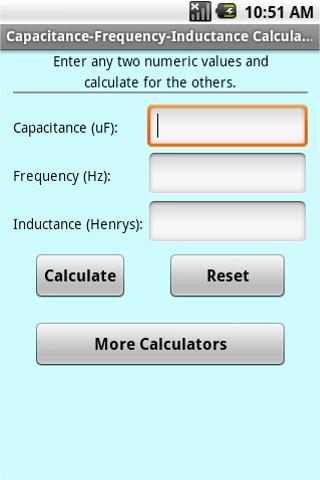 Cap. - Freq. - Ind. Calculator