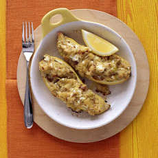 Stuffed Squash with Bulgur and Feta