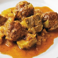 Cook the Book: Braised Goat Meatballs with Artichokes and Fennel