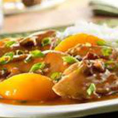 Pork Tenderloin with Peach & Pecan Sauce