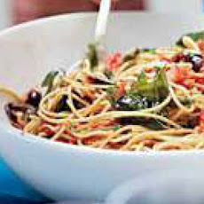 Spaghetti with Pancetta and Roasted Tomatoes