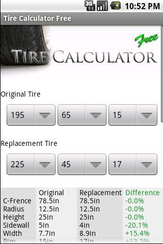 Tire Calculator FREE