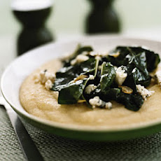 Polenta with Blue Cheese and Garlicky Chard