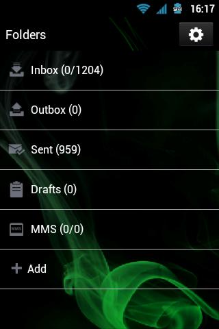 GO SMS Pro Green Smoke Theme