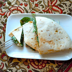 Spicy Spinach and Avocado Quesadilla